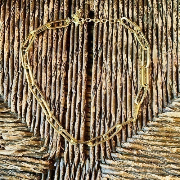 ✨💛 Chunky Gold High Shine Chainlink Necklace ✨NWOT✨ - Picture 1 of 10